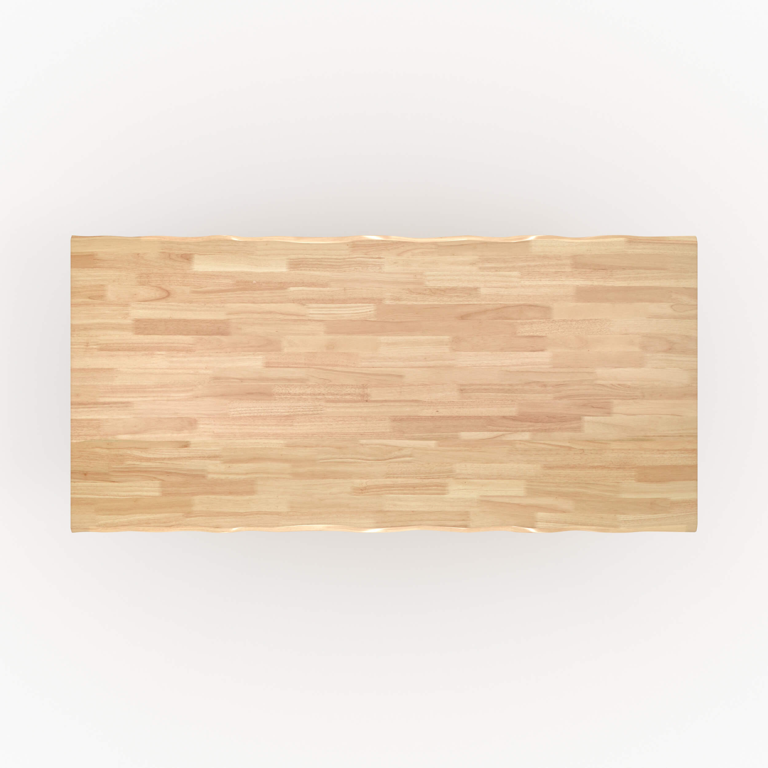 Table rectangulaire en bois d'hévéa massif clair 8 personnes - Robin