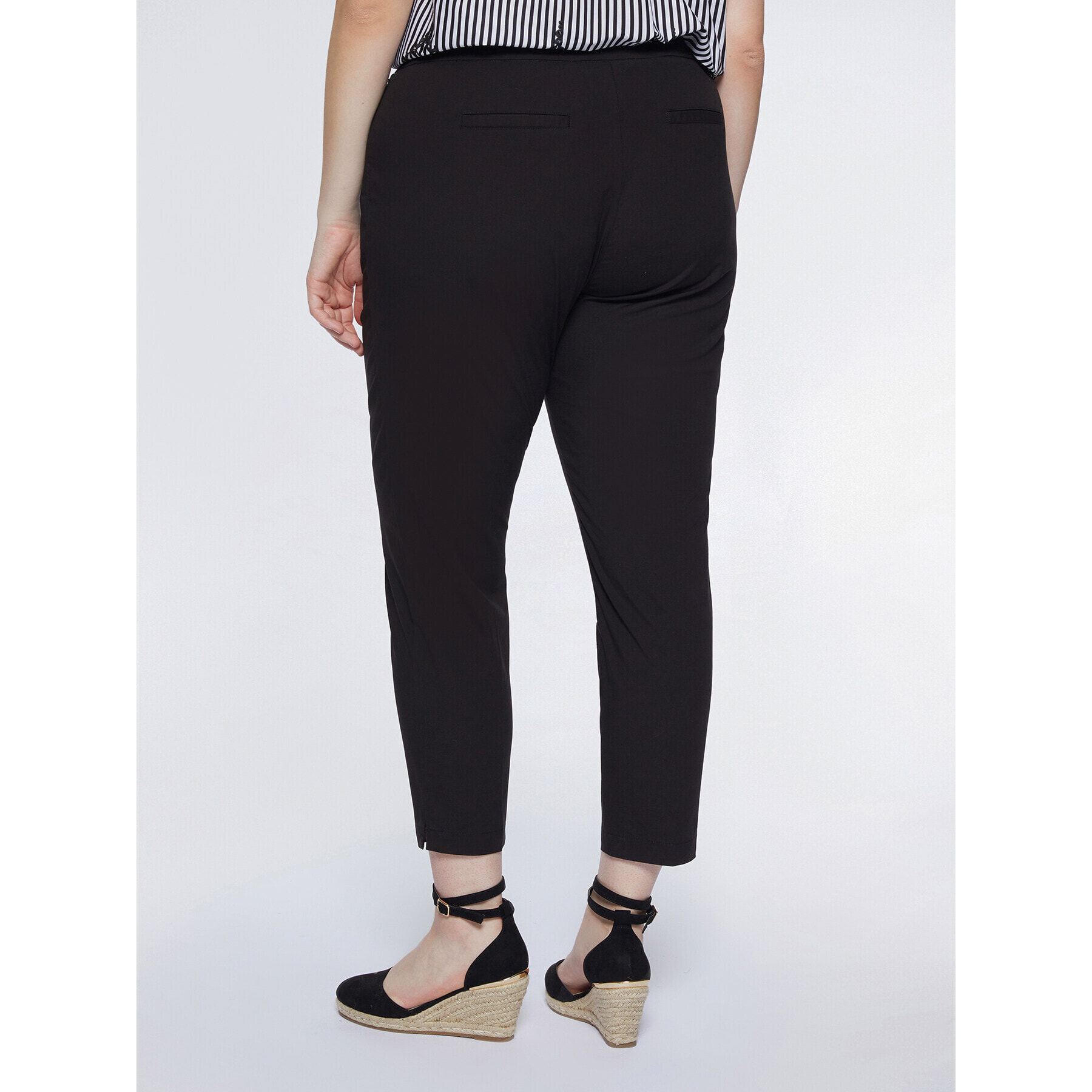 Fiorella Rubino - Pantalones rectos elásticos - Negro