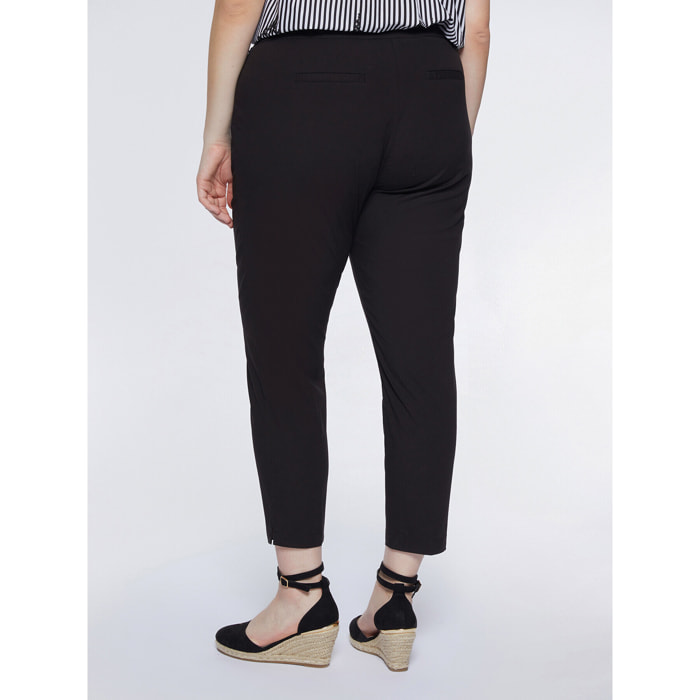 Fiorella Rubino - Pantalones rectos elásticos - Negro
