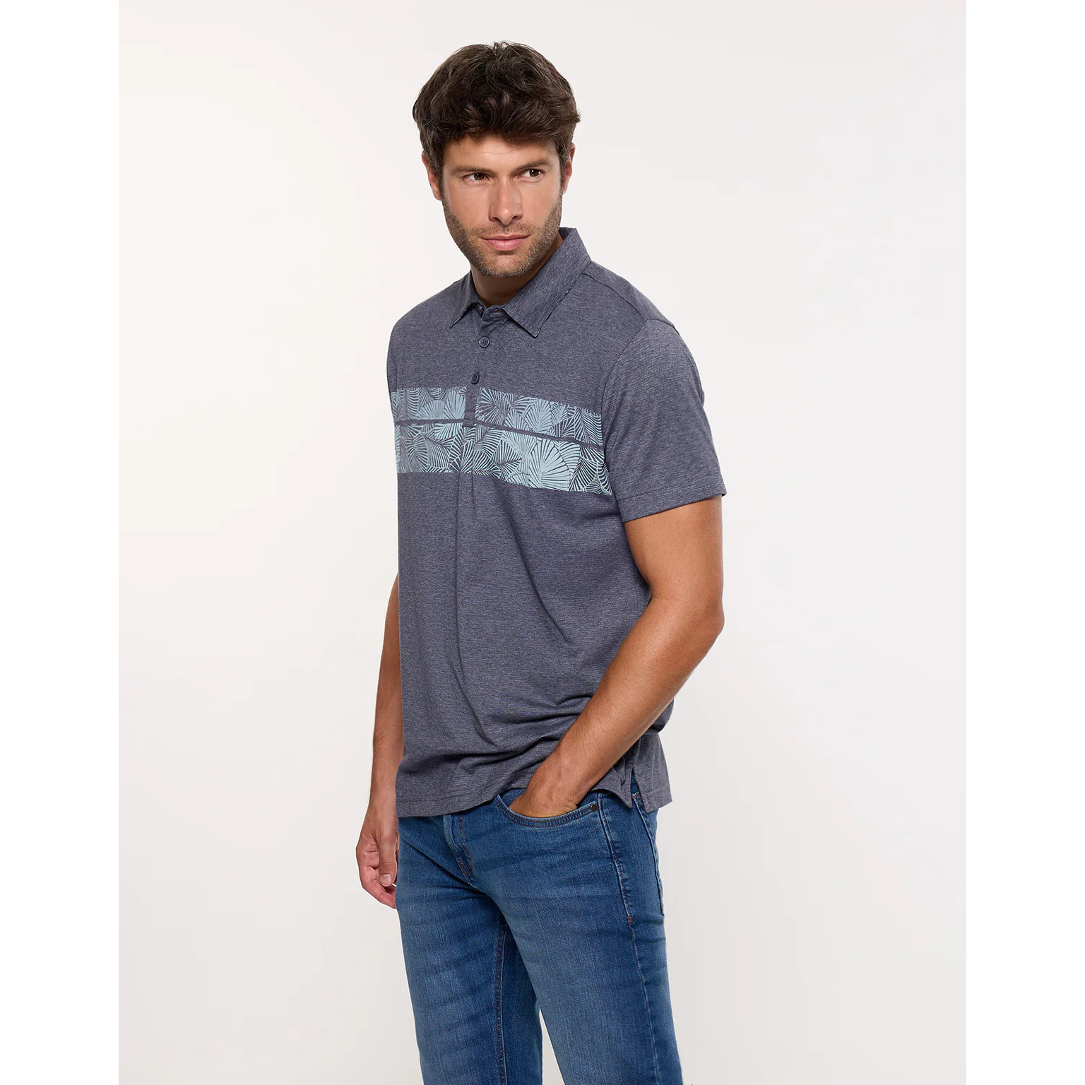 Polo Manga Corta Gris - Chelan