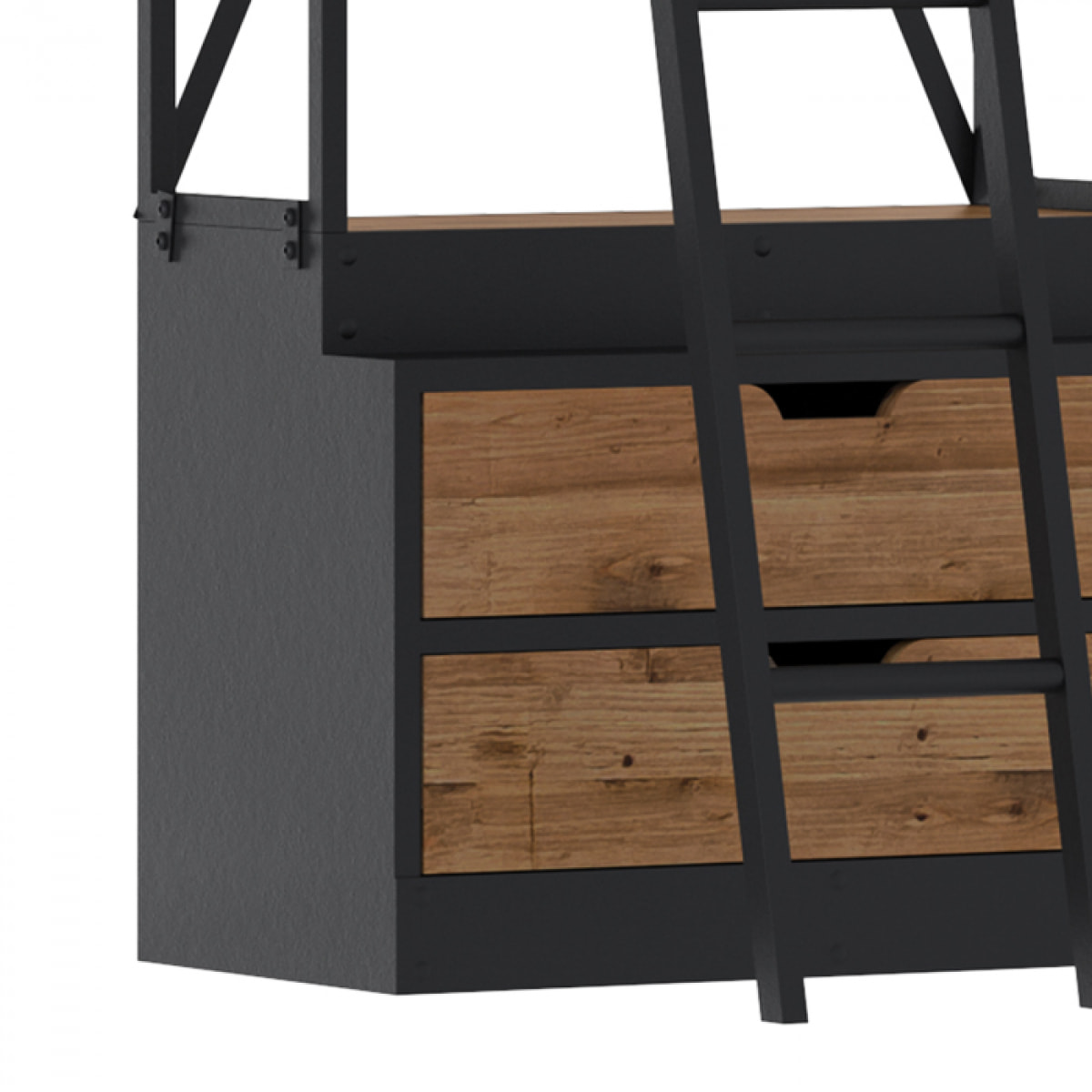 Petite bibliothèque 86 cm en bois et métal - Kasi