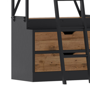 Petite bibliothèque 86 cm en bois et métal - Kasi