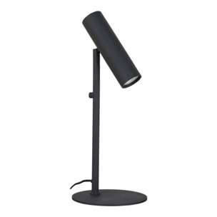 Lampada da tavolo Paris in acciaio nero orientabile