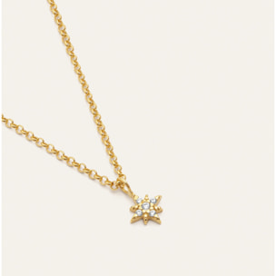 Collar Polar Star Plata Baño Oro