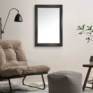 Espejo Rombo poliestireno negro 105x74x3 cm