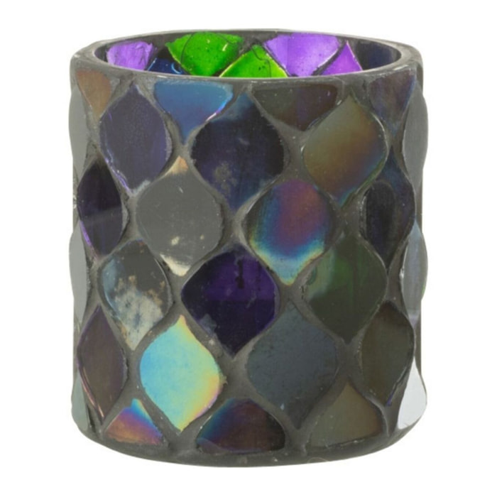 J-Line photophore Mosaic - verre - mauve - small - 2 pcs