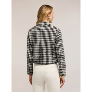 Motivi - Chaqueta corta pata de gallo - Negro