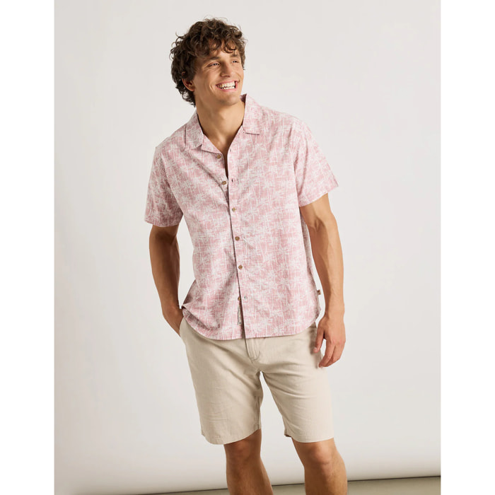 Camisa Manga Corta Rosa - Ruzz