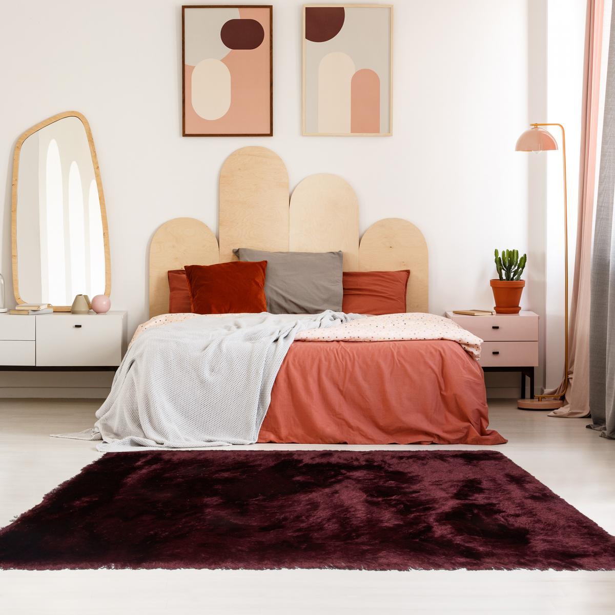 Tapis fait main Shaggy longues mèches Moodil, 45 mm