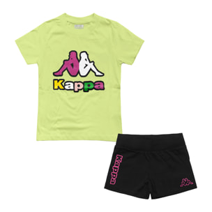 Completo Corto Bimba Ragazza KAPPA Cotone Manica Corta