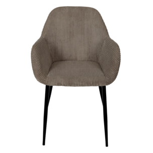 Fauteuil Cotele Scott Taupe - Lot de 2
