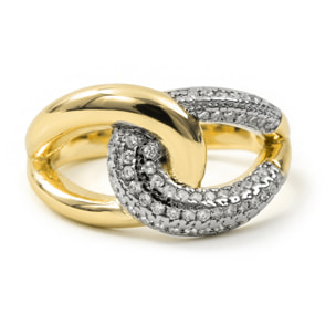 Anillo Denan acabado oro amarillo 18k