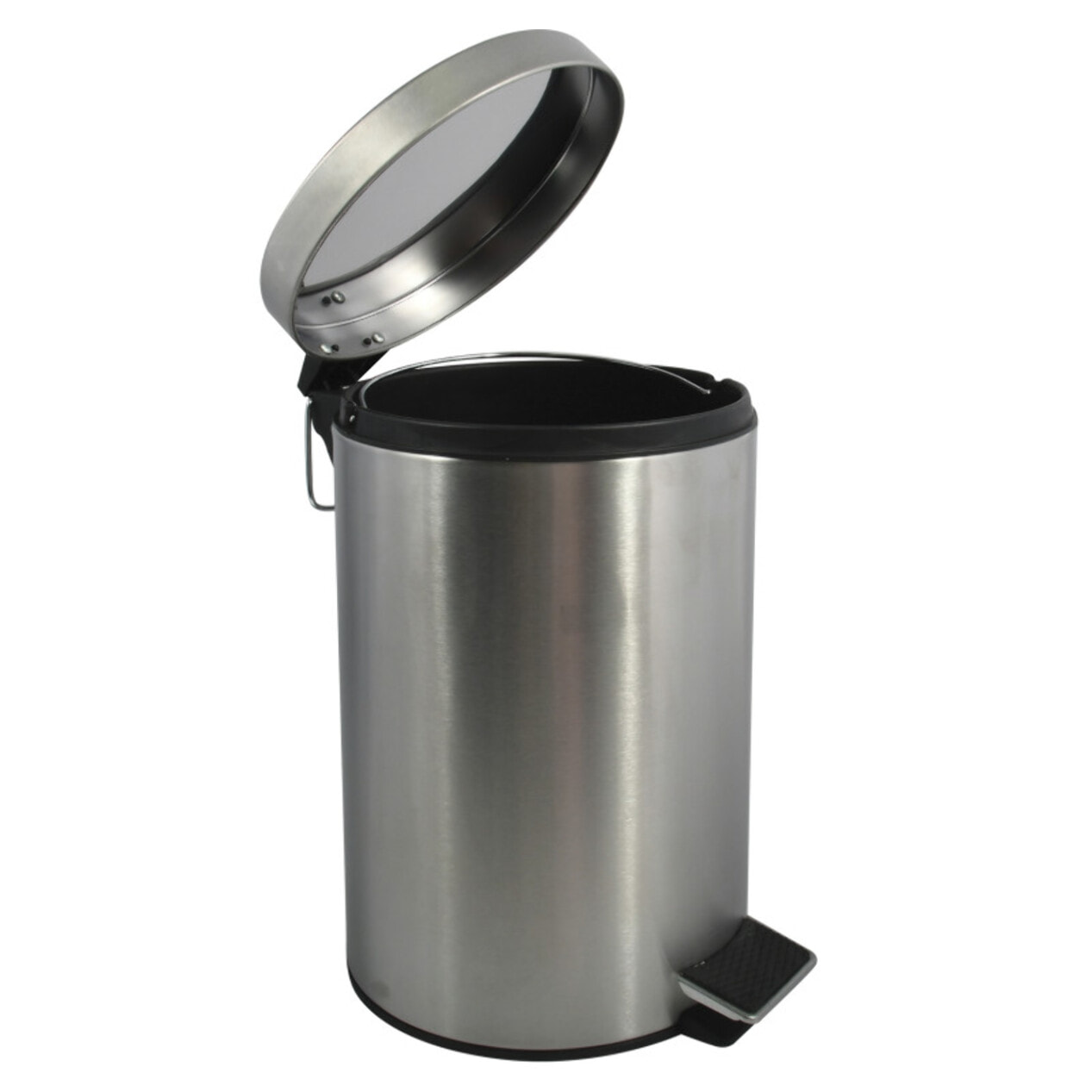 Poubelle à pédale Inox 12L Gris MSV