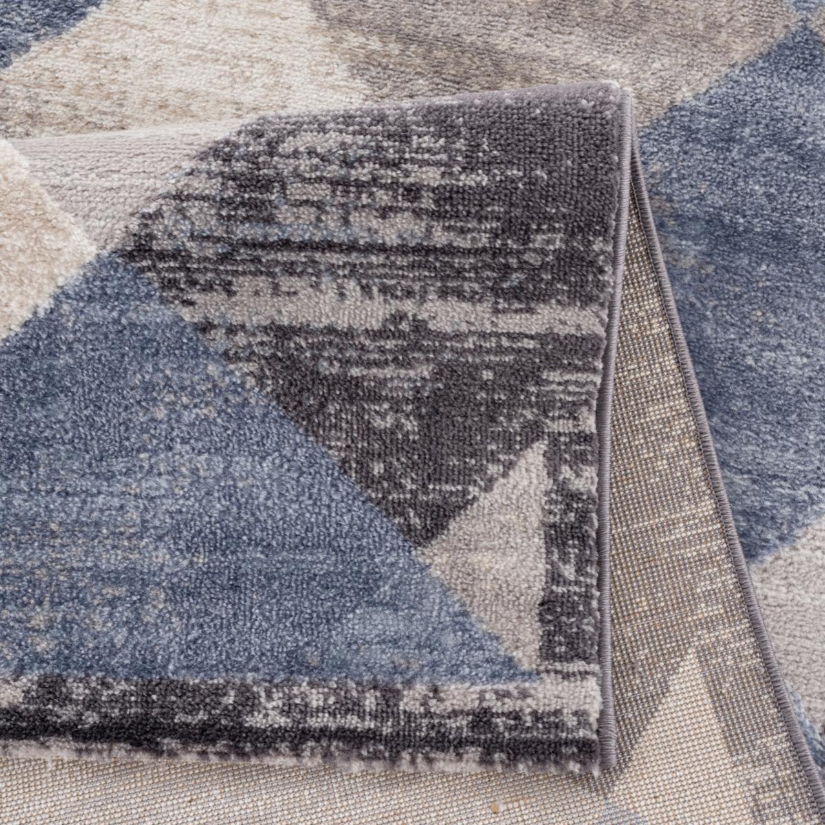 Tapis salon et chambre tissé motif géométrique LUBA
