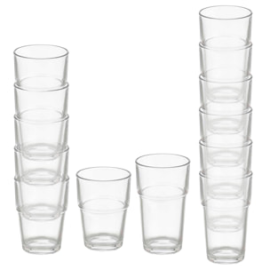 Set 12 vasos apilables 270ml 370ml colección vivalto