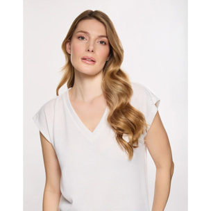 Camiseta Manga Corta Off White - Imara