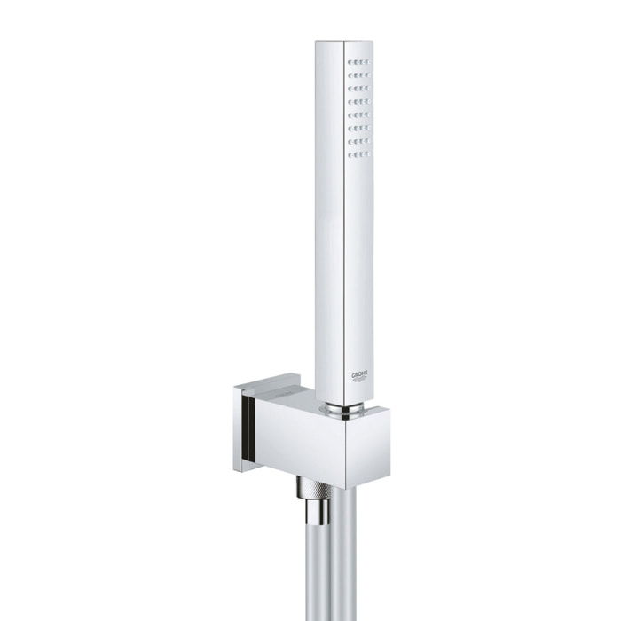 GROHE Euphoria Cube Stick avec pommeau de douche 1 jet, support mural et flexible SilverFlex 1.25m