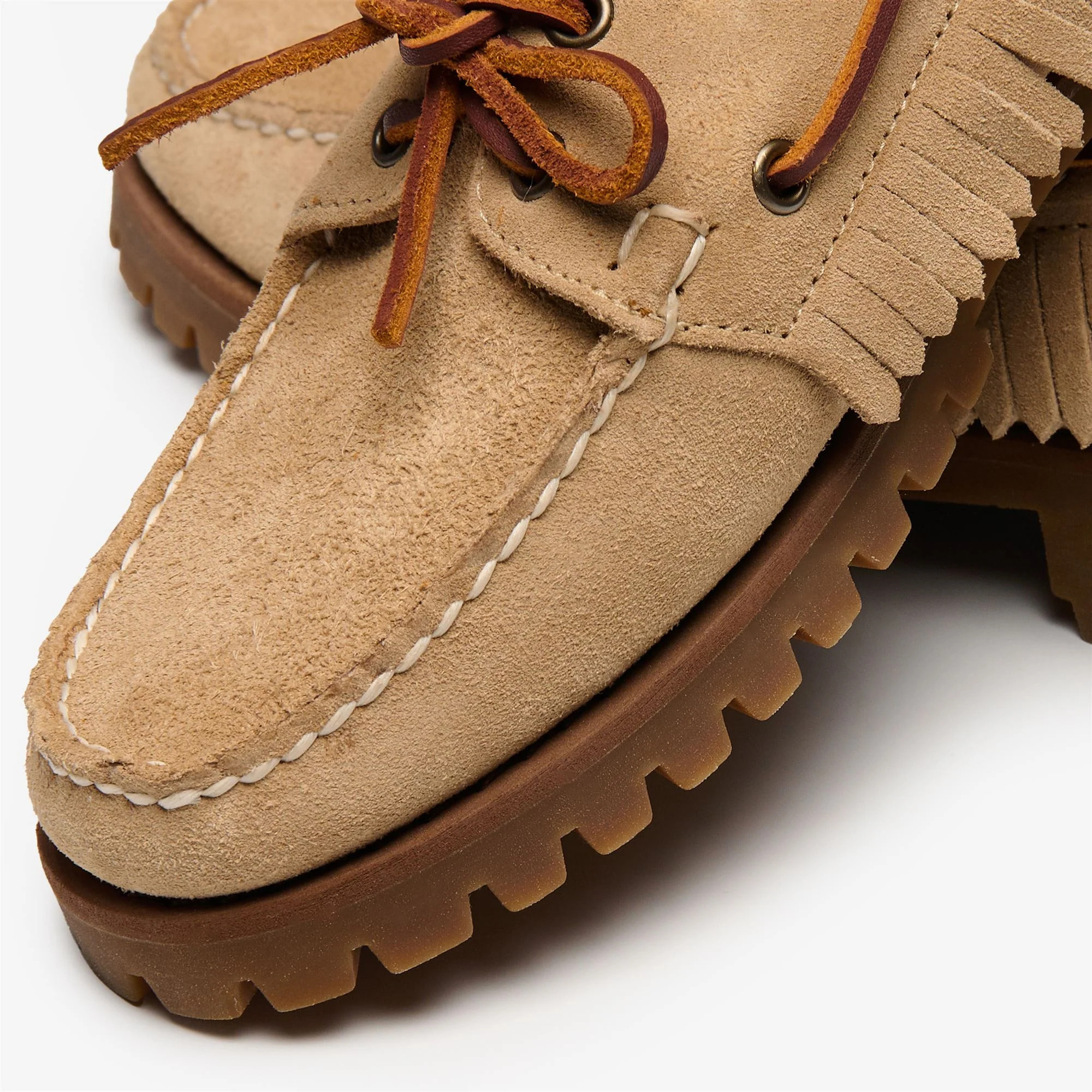Sebago - Docksides Donna Beige - Ranger Suede Fringe Woman