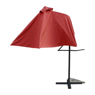 Parasol déporté avec ouverture innovante Ø 3m terracotta OITIS