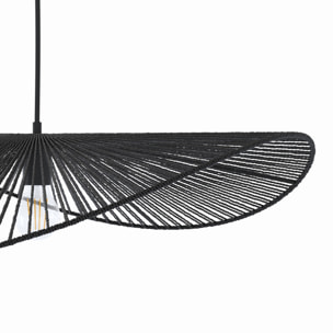 Suspension Mada noire en papier de corde 75 cm