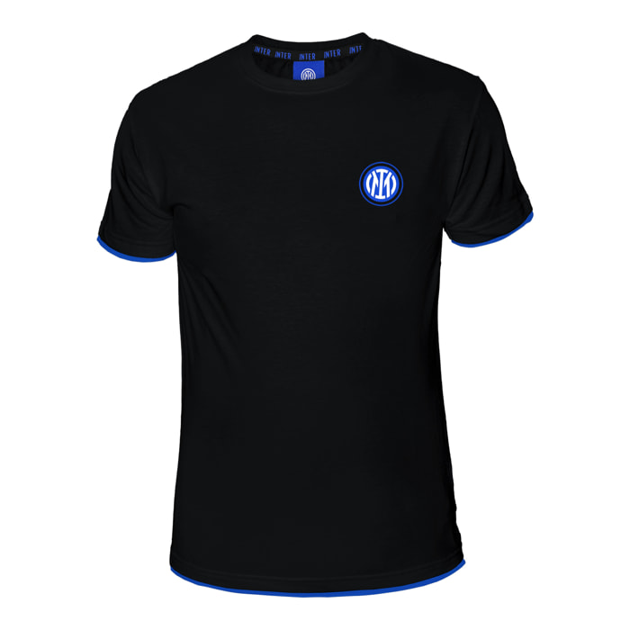 T-Shirt Manica Corta Uomo INTER Cotone Prod. Ufficiale