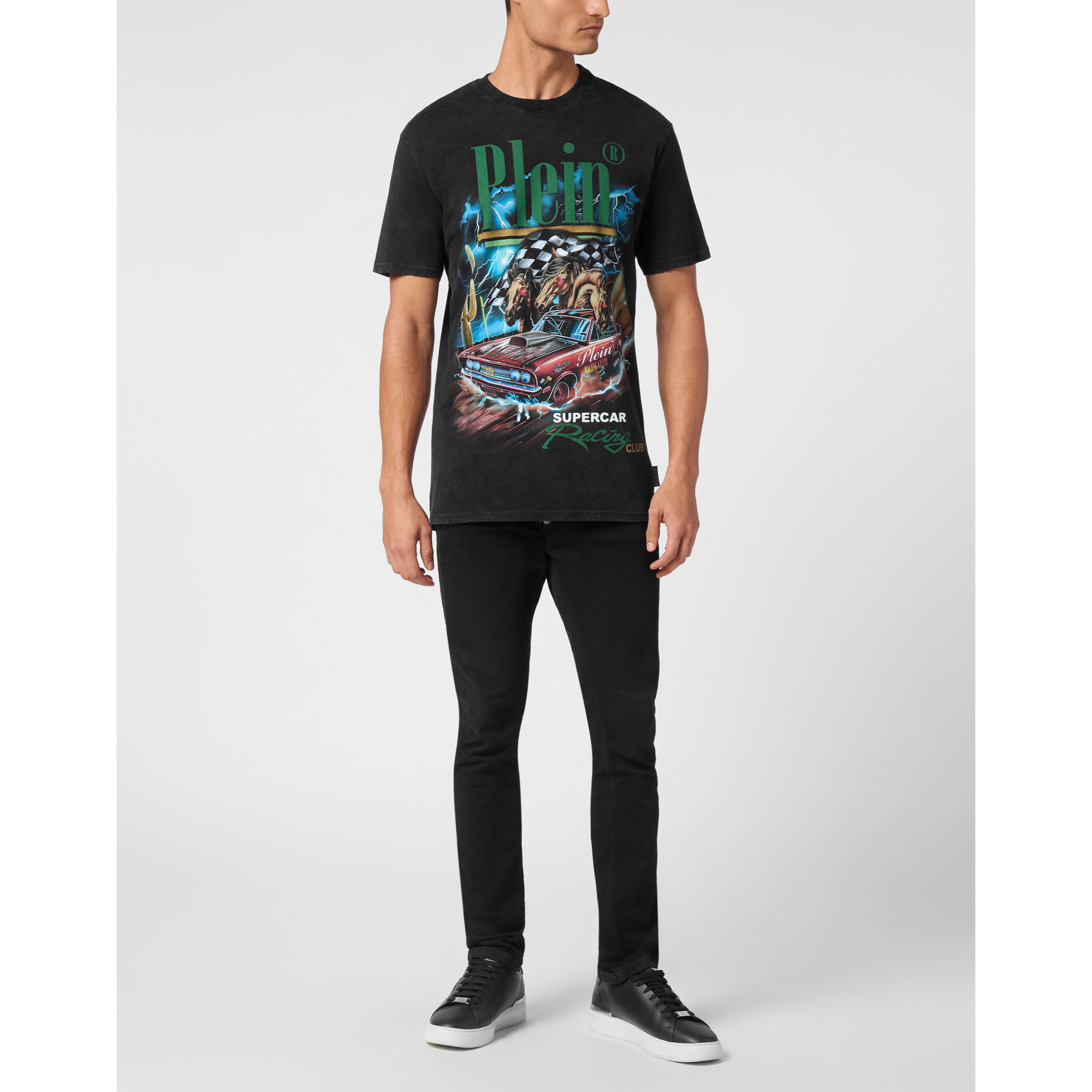 PHILIPP PLEIN T-Shirt Round Neck RACING