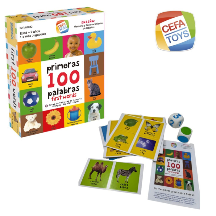 Juego de Actividad Bilingüe Español-Inglés, Mis primeras 100 palabras