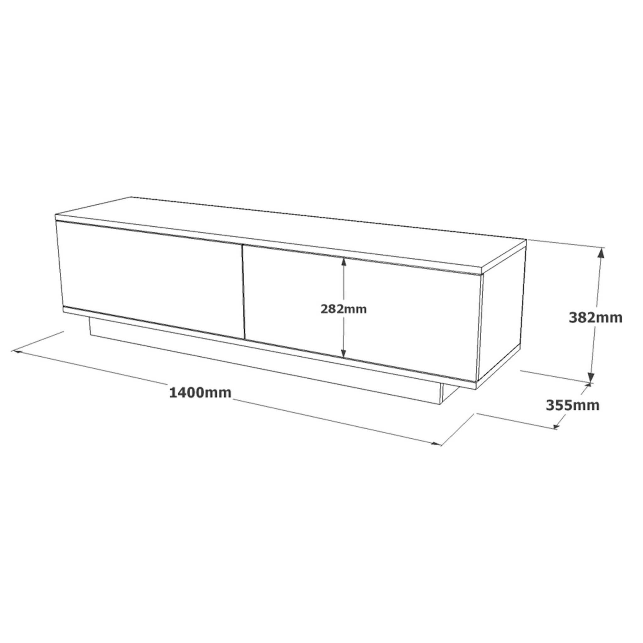 Mueble Tv 2 Puertas 140 cm