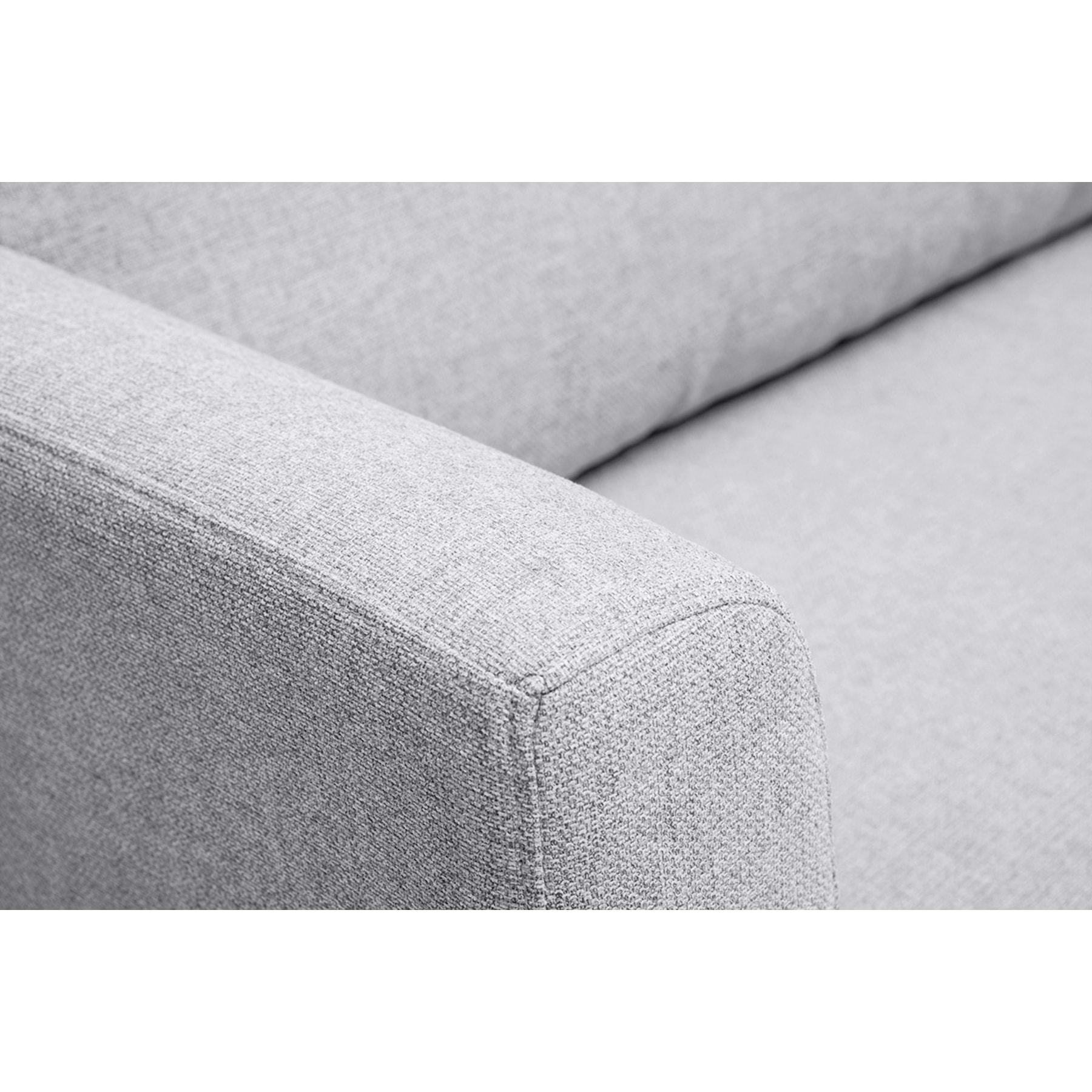 Canapé convertible 2 places en tissu gris clair LEON