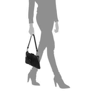 Allerona Bolso de mano Mujer.Piel auténtica Gamuza Dollaro