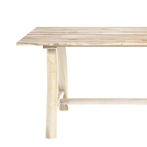 Table de jardin Morillo 220 cm en branche de teck