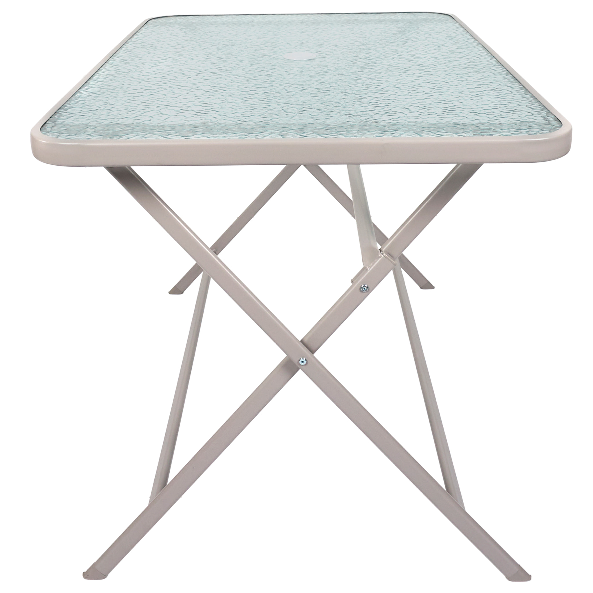 Table Verre Trempe Formentera Beige