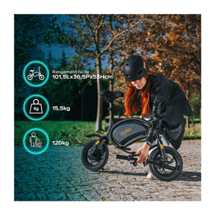UrbanGlide e-Bike 120 – Mini Vélo Électrique 12'' | Autonomie 15 km, Batterie 6Ah, Frein à Disque