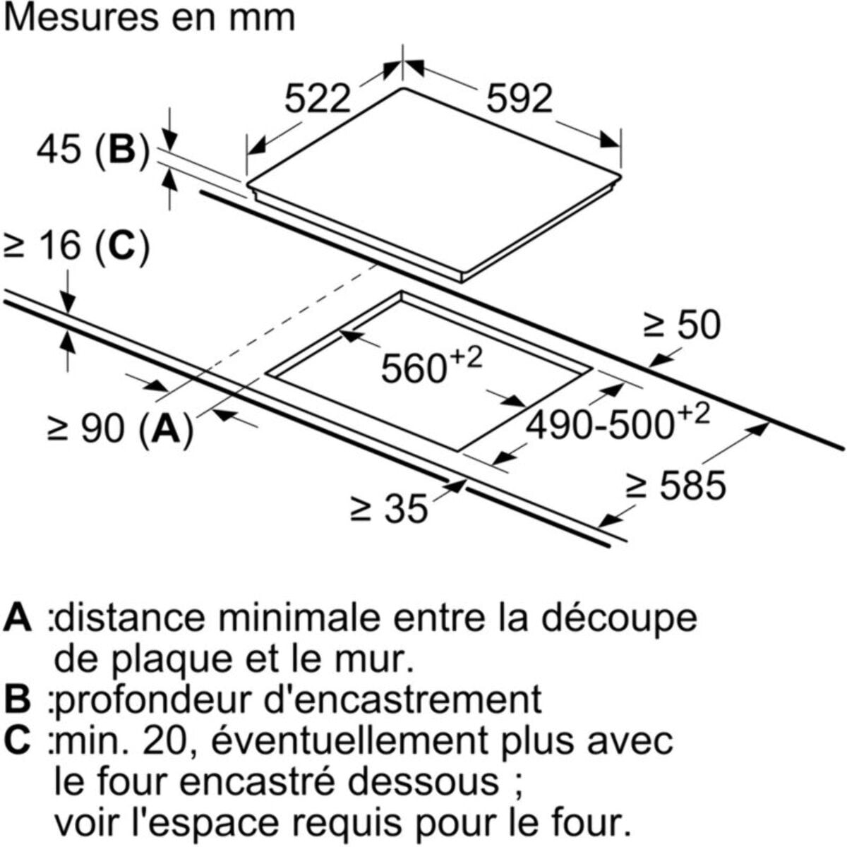 Table vitrocéramique BOSCH PKK61SBB8F Serenity Serie 4