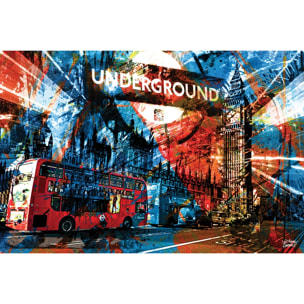 Tableau Affiche illustration graffiti london Tableau plexiglas