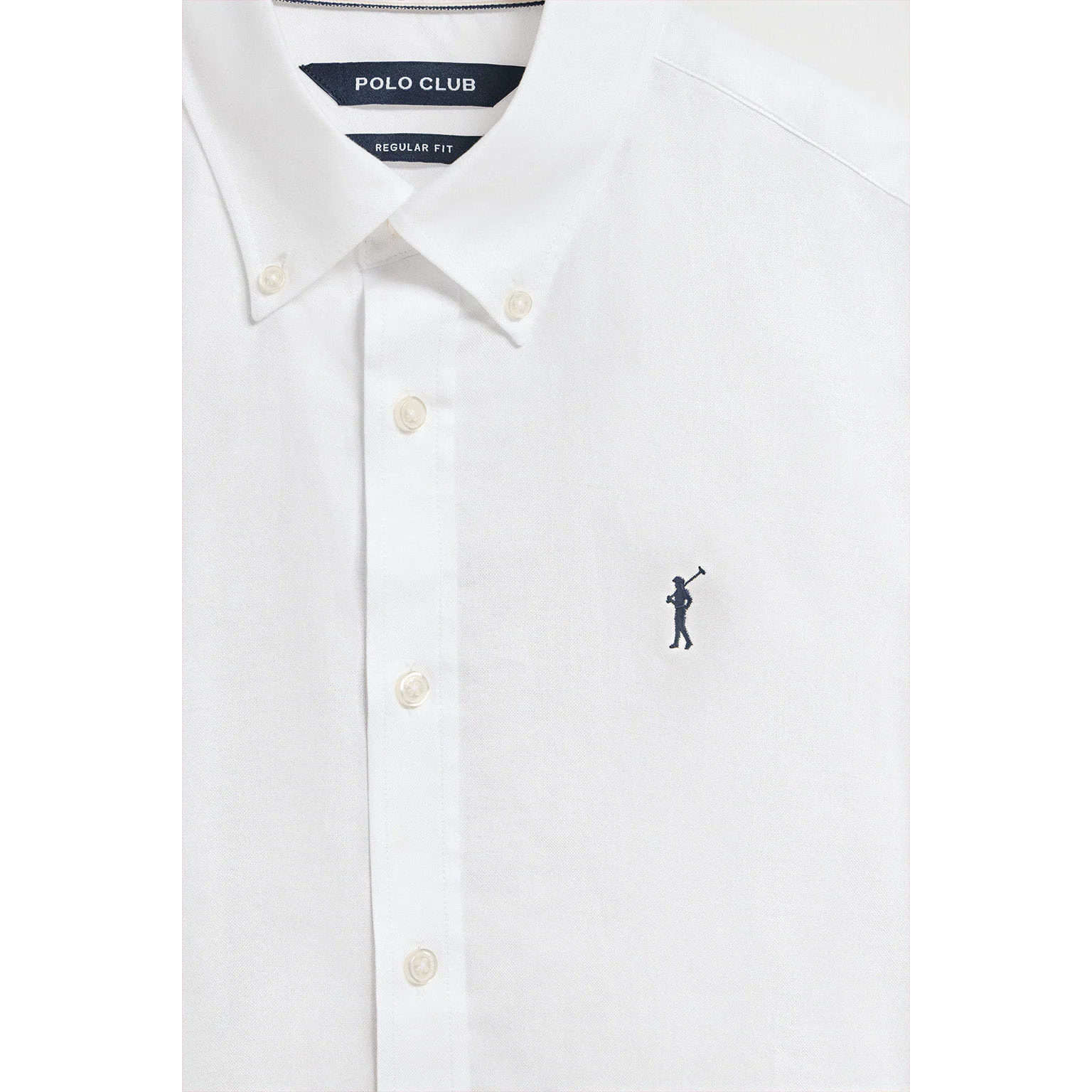 Camisa oxford blanca con logo bordado Rigby Go