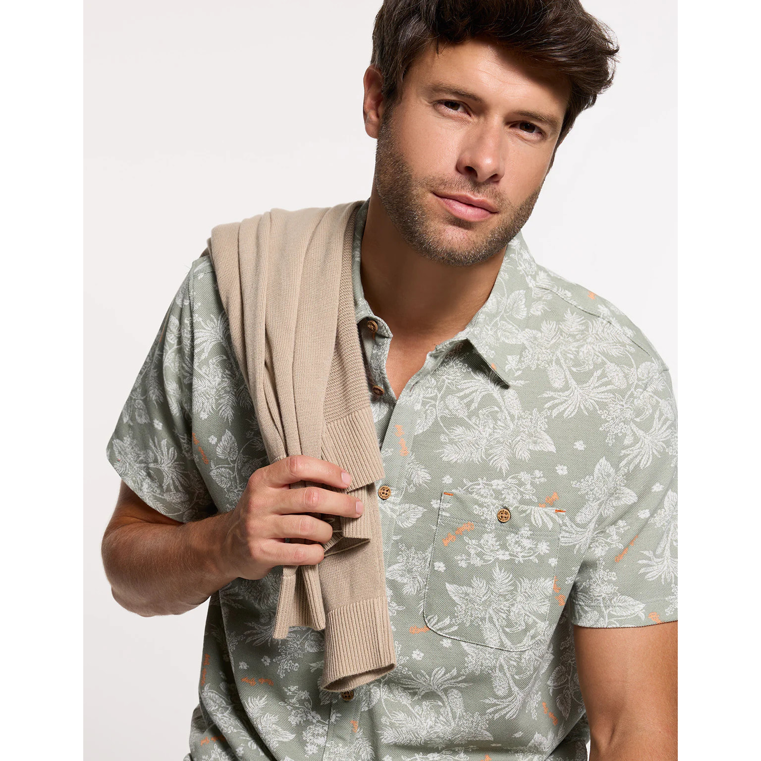 Camisa Manga Corta Caqui - Tryndamere