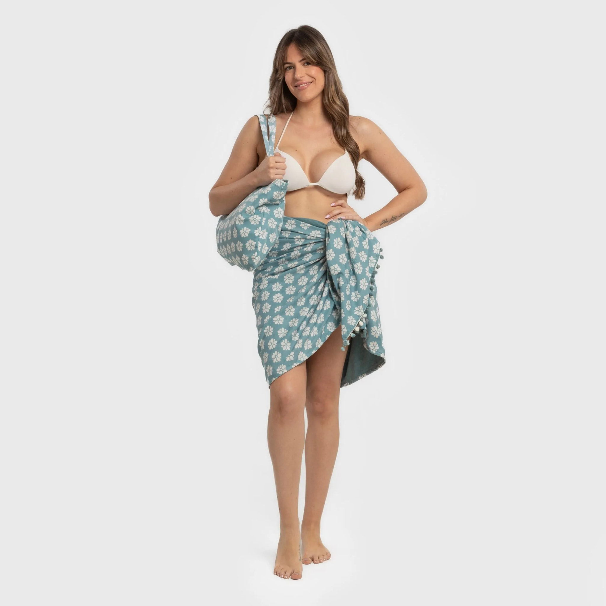 PACK TOALLA PAREO + BOLSO ALBENA