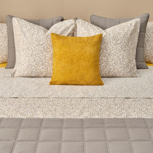 Sábana algodón sostenible hojas Foja color amarillo 100% Algodón percal