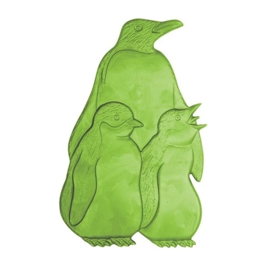 Lot de 5 Stickers figurines antidérapantes de douche ou baignoire Caoutchouc Pinguoins 9,2x15cm Multicolor MSV