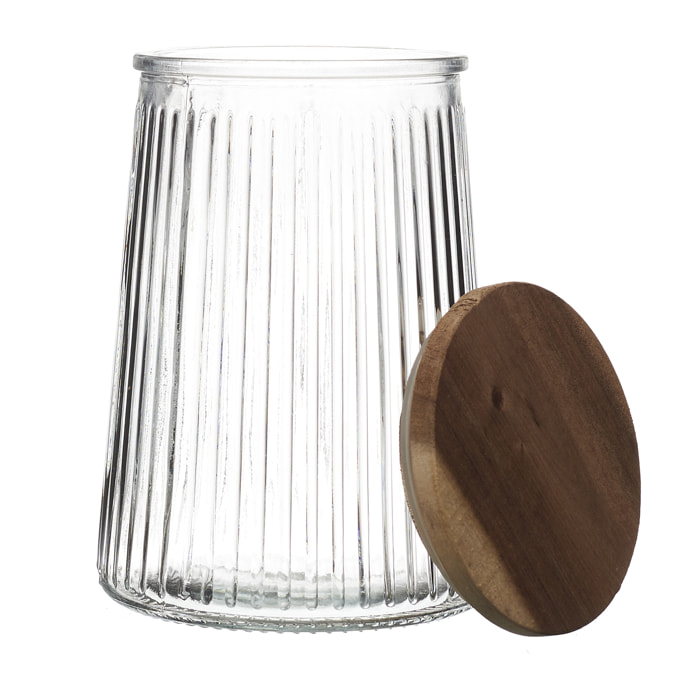 Bocal En Verre Top Acacia 95cl