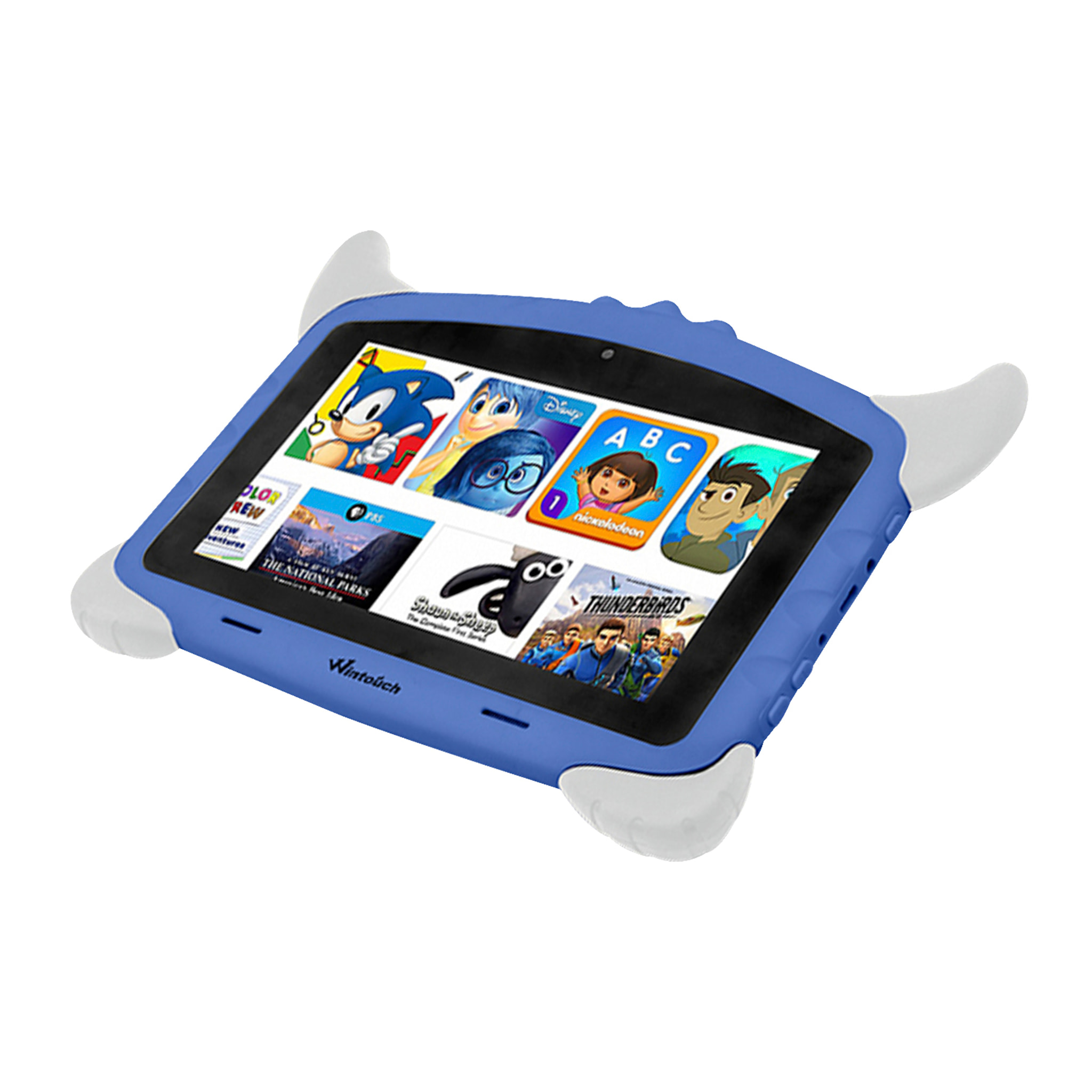 Tablet per bambini WiFi K702. Sistema operativo Android 7. Schermo da 7 pollici 1024x600px. MTK 6735 Quad Core 1,5 GB di RAM + 16 GB. Doppia fotocamera.