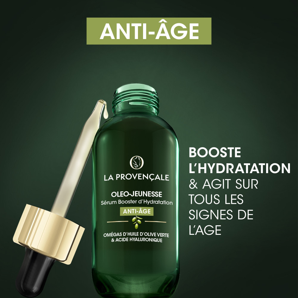La Provençale - Routine Booster d'Hydratation Anti-âge Oleo-Jeunesse Certifiée Bio - Omégas d'huile d'olive verte & Acide hyalur