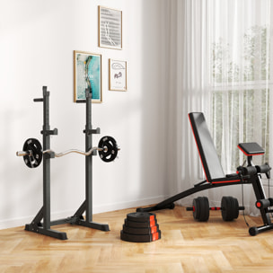 Juego de Discos Pesas de 4 Piezas Discos de Pesas Total 25 kg 2x7,5 kg 2x5 kg con Orificios de 2,5 cm para Entrenamiento Fitness en Hogar Gimnasio Negro