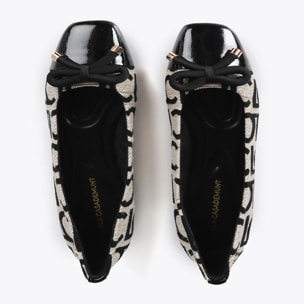 Ballerina a punta tonda con fiocco frontale