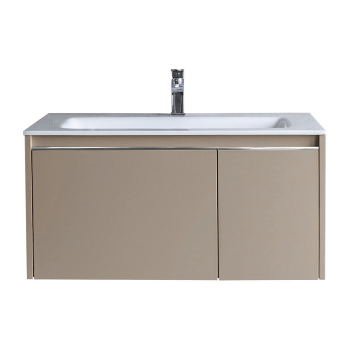 Tomasucci Base 2 portes avec lavabo gris tourterelle