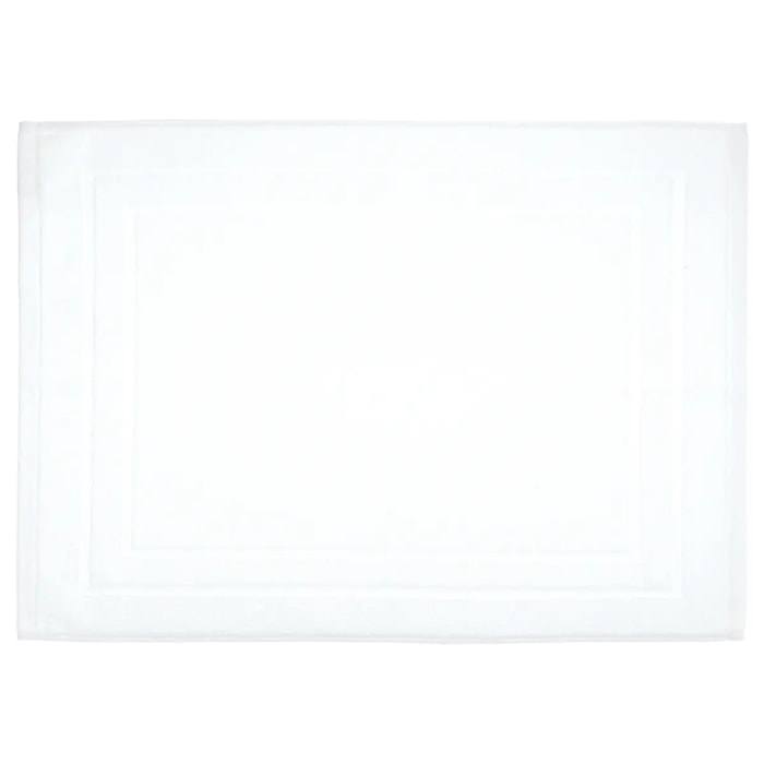 Tapis de bain - coton - blanc - 50x70 cm