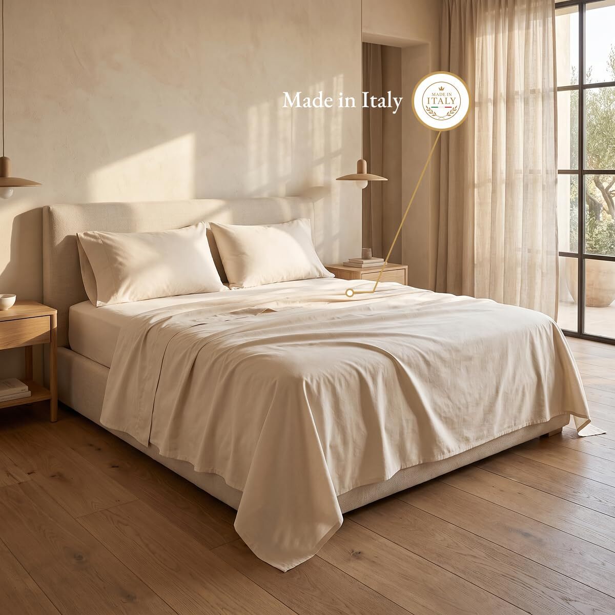 Completo lenzuola in cotone - Grigio