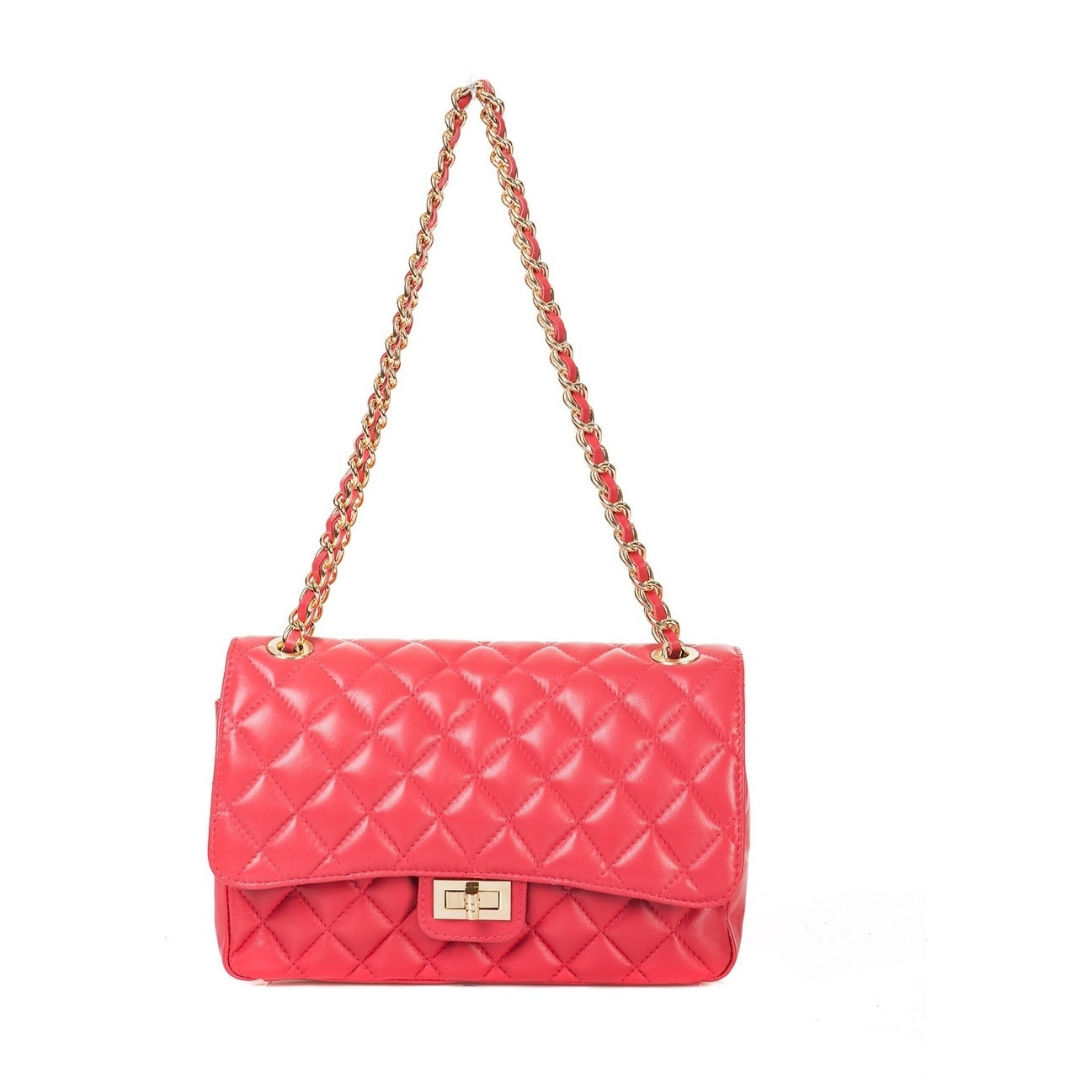 Borse Donna colore Fuxia-in pelle Made in Italy 28x15x8cm