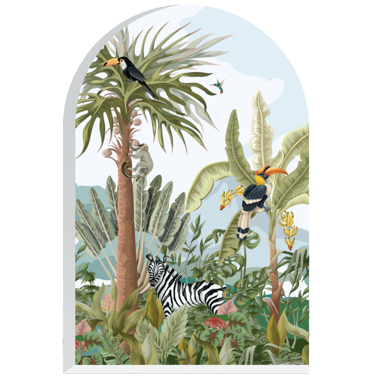Papier peint intissé pré-encollé fresques géantes - ARCHE OASIS TROPICAL